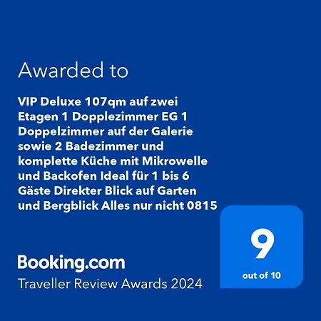 Vip Deluxe 107qm Auf Zwei Etagen 1 Dopplezimmer Eg 1 Doppelzimmer Auf Der Galerie Sowie 2 Badezimmer Und Komplette Kueche Mit Mikrowelle Und Backofen Ideal Fuer 1 Bis 6 Gaeste Direkter Blick Auf Garten Und Bergblick Alles Nur Nicht 0815 公寓